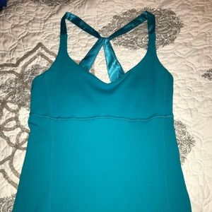 COPY - Lululemon teal (surge) tank, satin straps,…